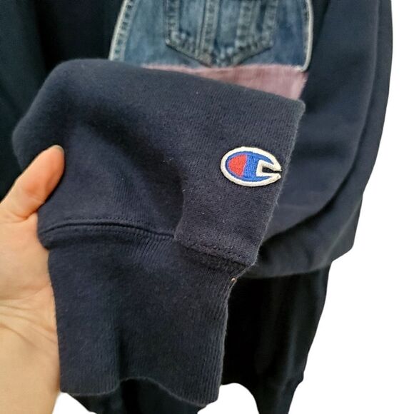 Champion Reverse Weave Reworked Hoodie Size XL - Picture 3 of 10